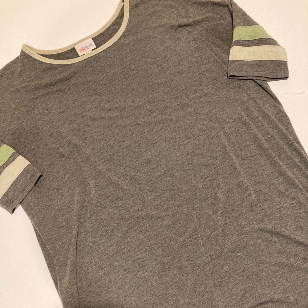 LuLaRoe Irma grey varsity stripe XXS retired vintage